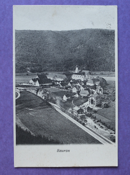 Ansichtskarte AK Beuron 1908 Luftbild Bahnhof Zug Eisenbahn
